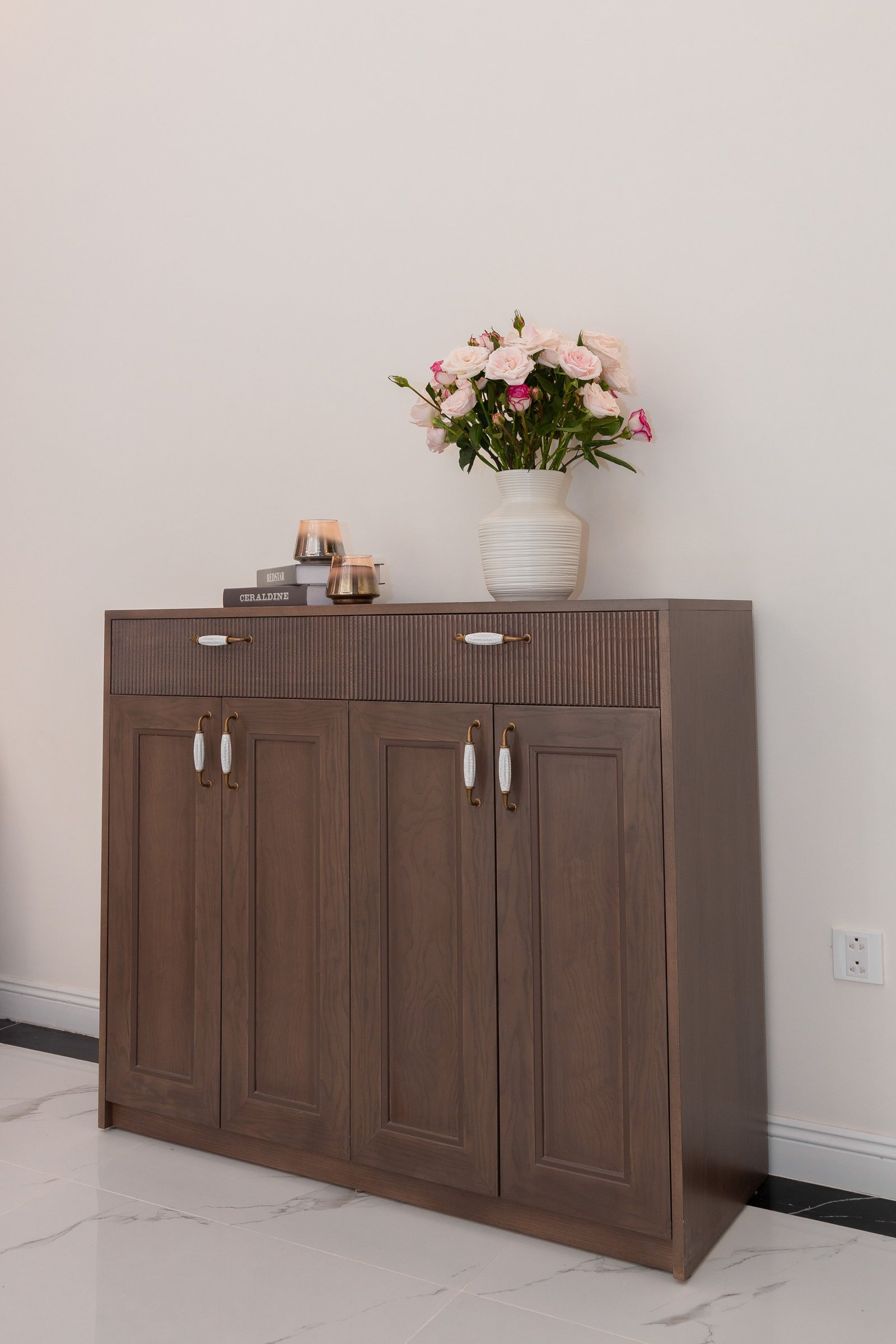 Custom two-unit pantry cabinet build, angle 1